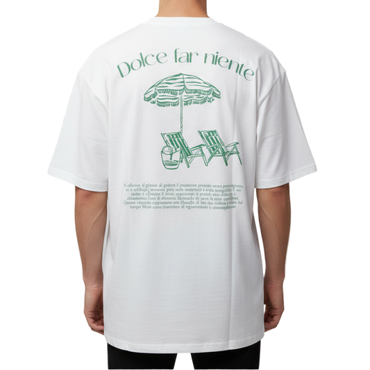 CAMISETA HOOKS OVERSIZE BLANCA LA DOLCE VITA