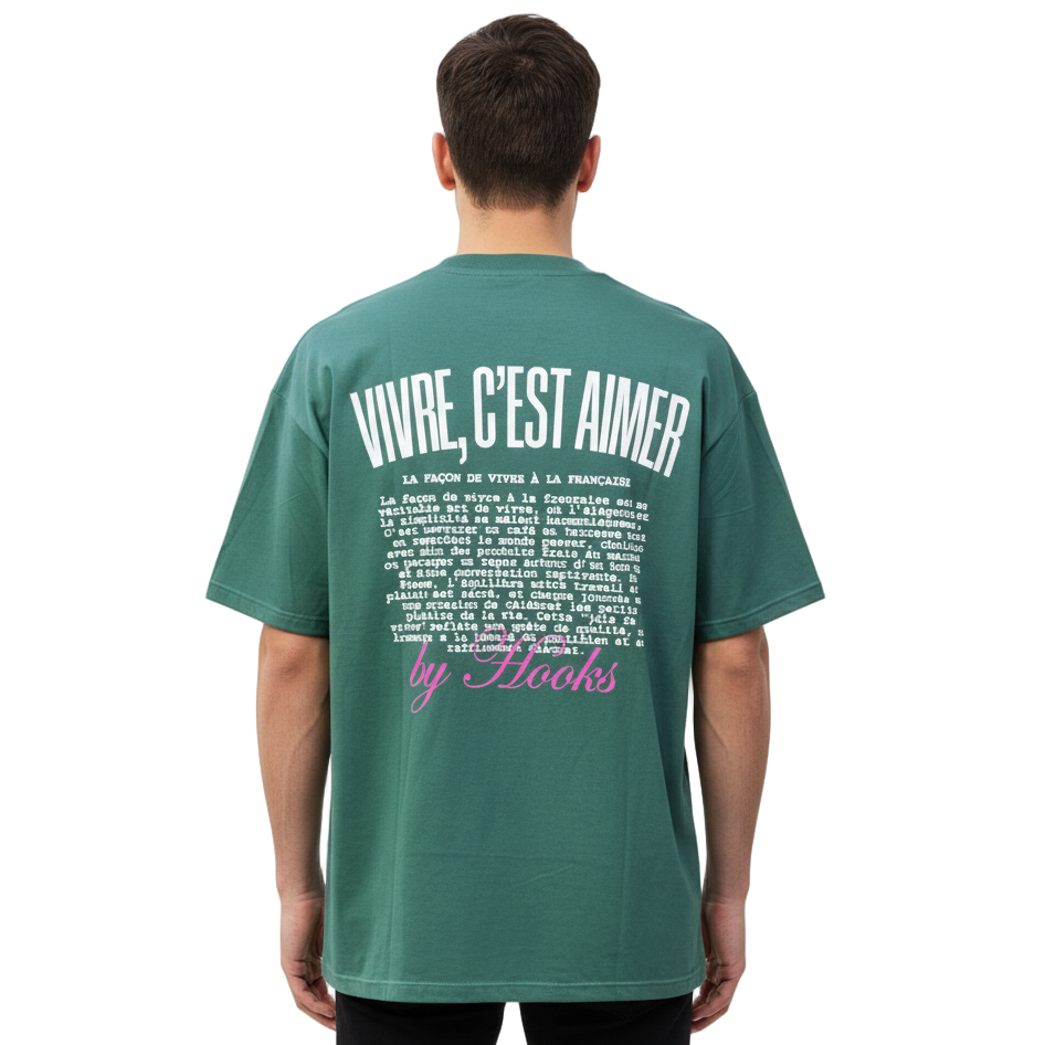 CAMISETA OVERSIZE 200GR VERDE VIVRE