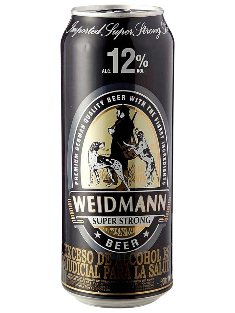 CERVEZA ALEMANA WEIDMANN SUPER STRONG LATA 500ML
