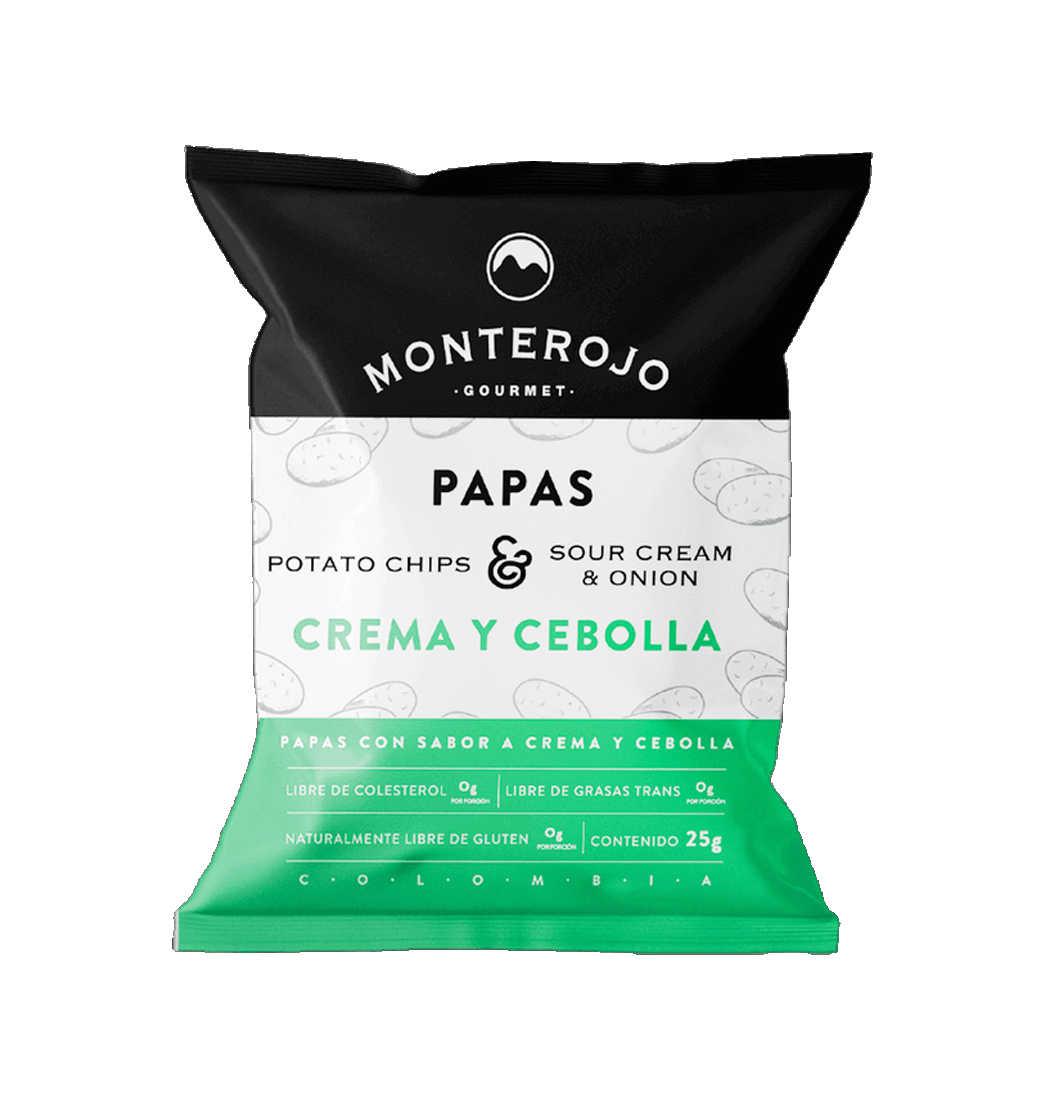 PAPAS CREMA Y CEBOLLA MONTEROJO 100GR