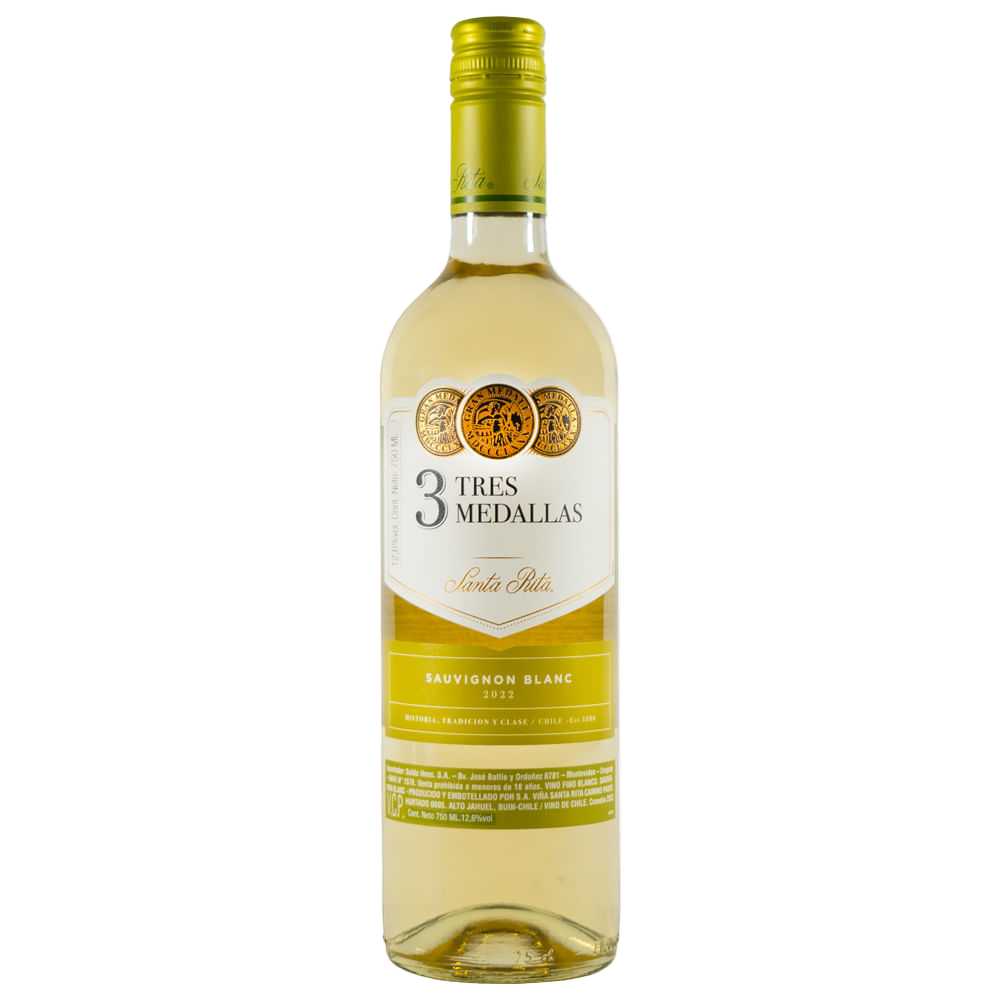 VINO TRES MEDALLAS SEUVIGNON BLANC 750ML