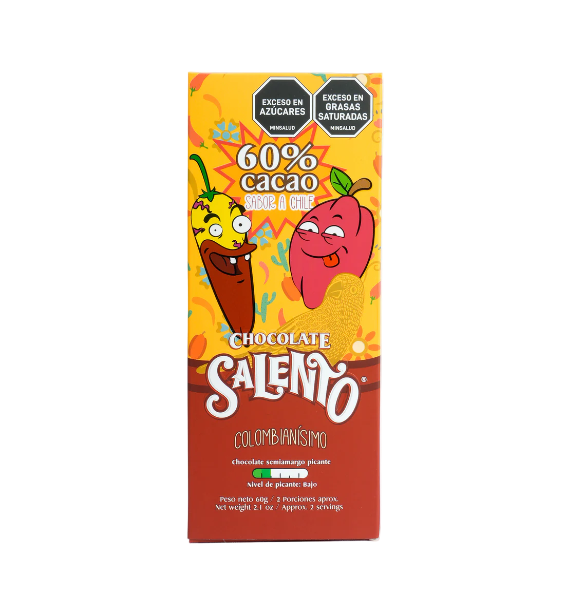 CHOCOLATINA SALENTO® CHILE (PICANTE) 60% CACAO