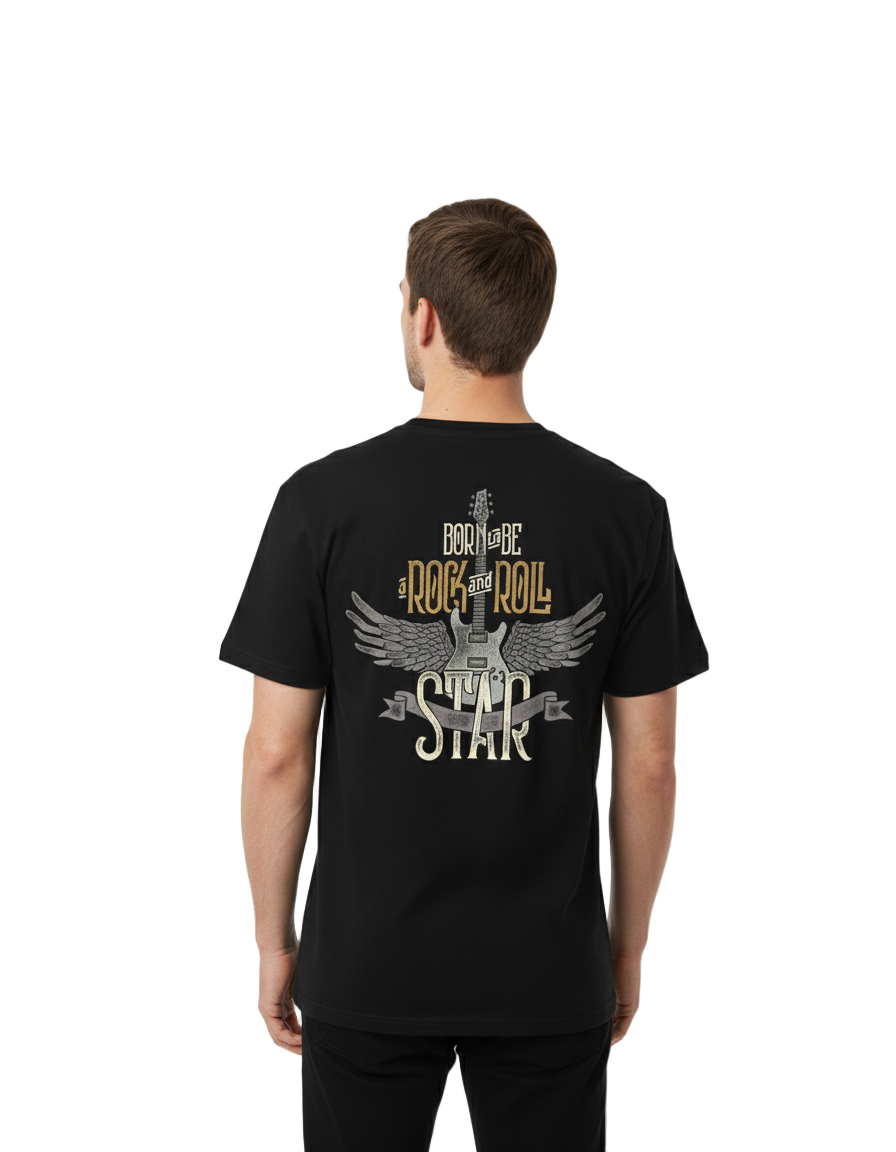CAMISETA ESTAMPADA JACKMAN NEGRA ROCK