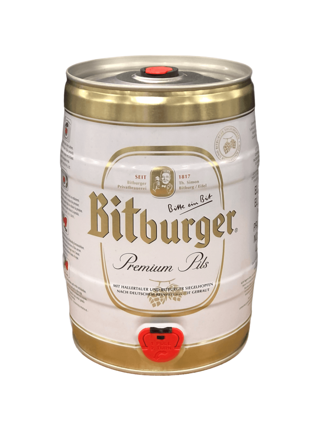 CERVEZA ALEMANA BITBURGER BARRIL 5L