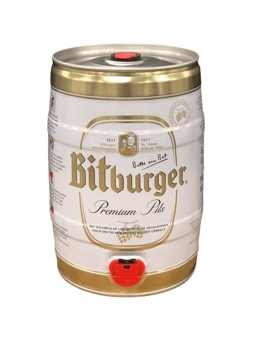 CERVEZA ALEMANA BITBURGER BARRIL 5L