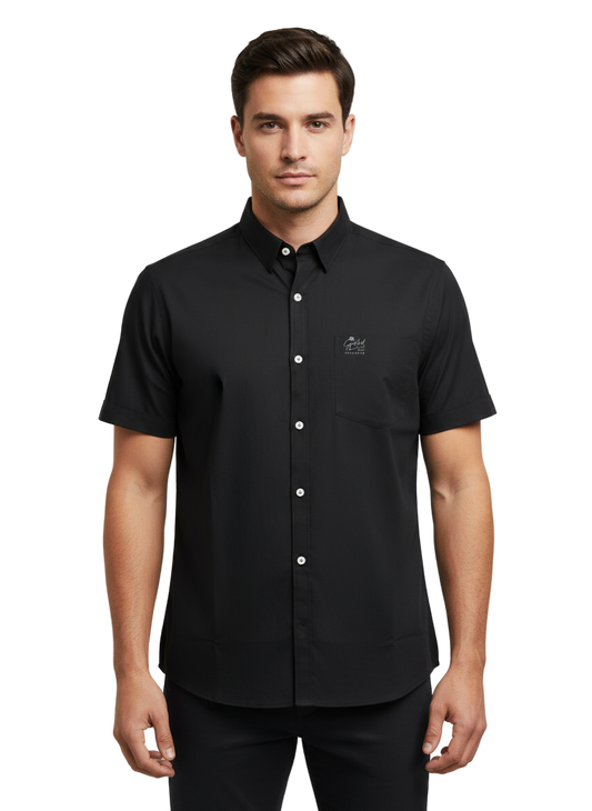 CAMISA NEGRA SP MC FONDO CS 8001