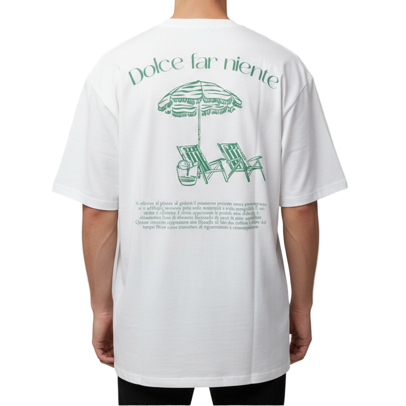 CAMISETA HOOKS OVERSIZE BLANCA LA DOLCE VITA