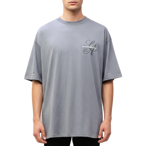 CAMISETA HOOKS OVERSIZE 200GR GRIS BRUSHES