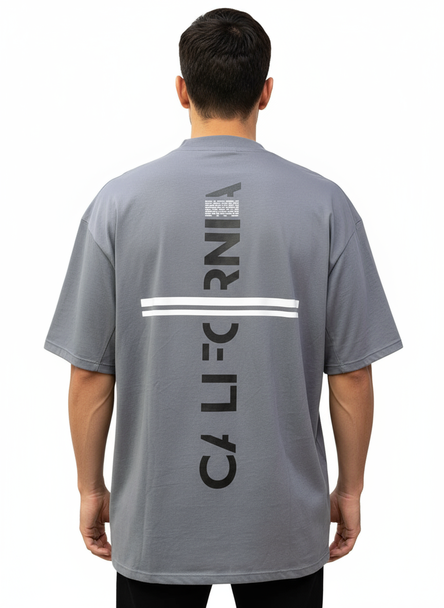 CAMISETA HOOKS OVERSIZE 200GR GRIS BRUSHES