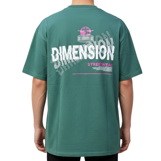 CAMISETA HOOKS OVERSIZE 200GR VERDE NEW DIMMENSIONS