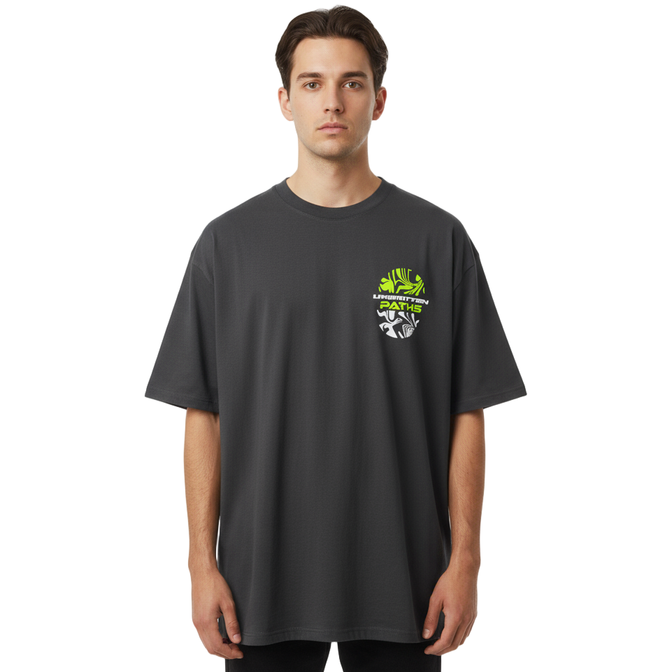 CAMISETA OVERSIZE 200GR NEGRA UNWRITTEN