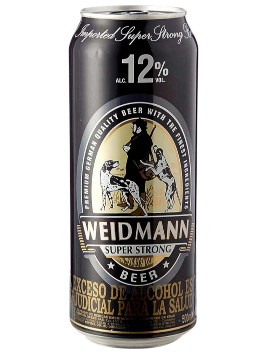 CERVEZA ALEMANA WEIDMANN SUPER STRONG LATA 500ML