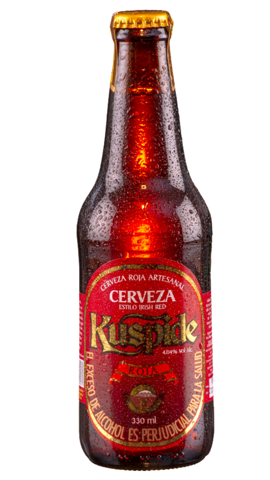 CERVEZA COLOMBIANA KUSPIDE ROJA 330ML