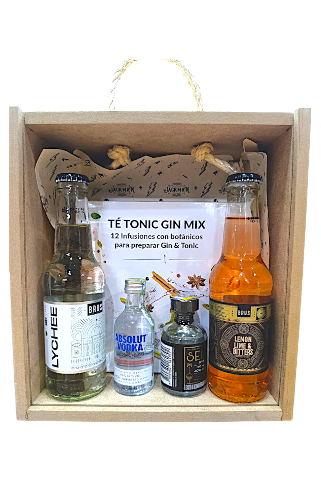 Combo Gin Mixer Pro con destilados, tónicas y botánicos