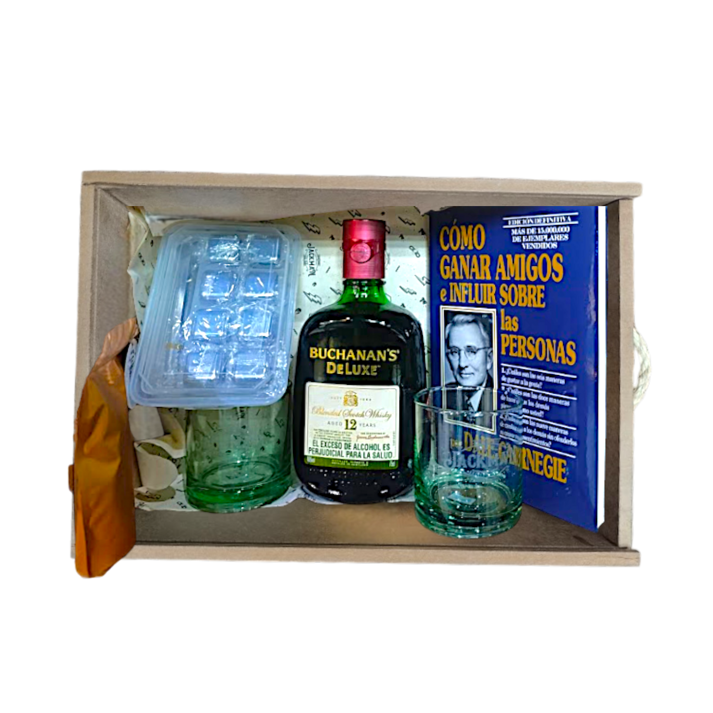 COMBO CAJA PREMIUM BUCHANANS DELUXE 12 AÑOS