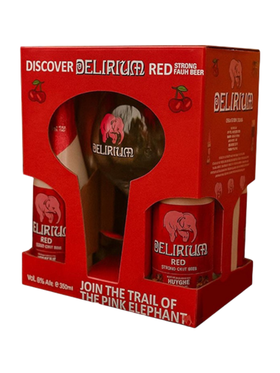 ESTUCHE CERVEZA BELGA  COPA DELIRIUM RED