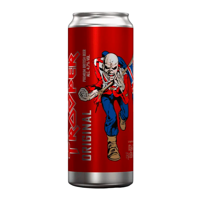 CERVEZA INGLESA TROOPER IRON MAIDEN LATA 500ML
