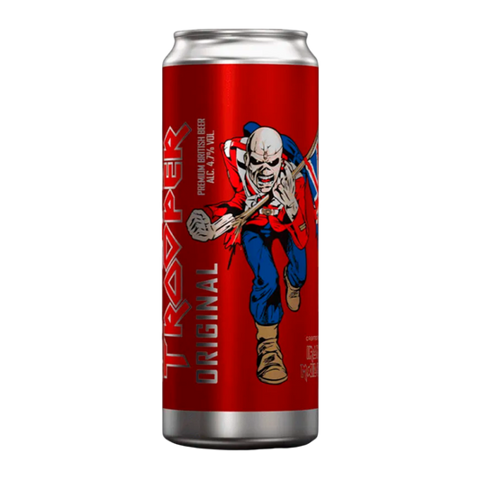 CERVEZA INGLESA TROOPER IRON MAIDEN LATA 500ML