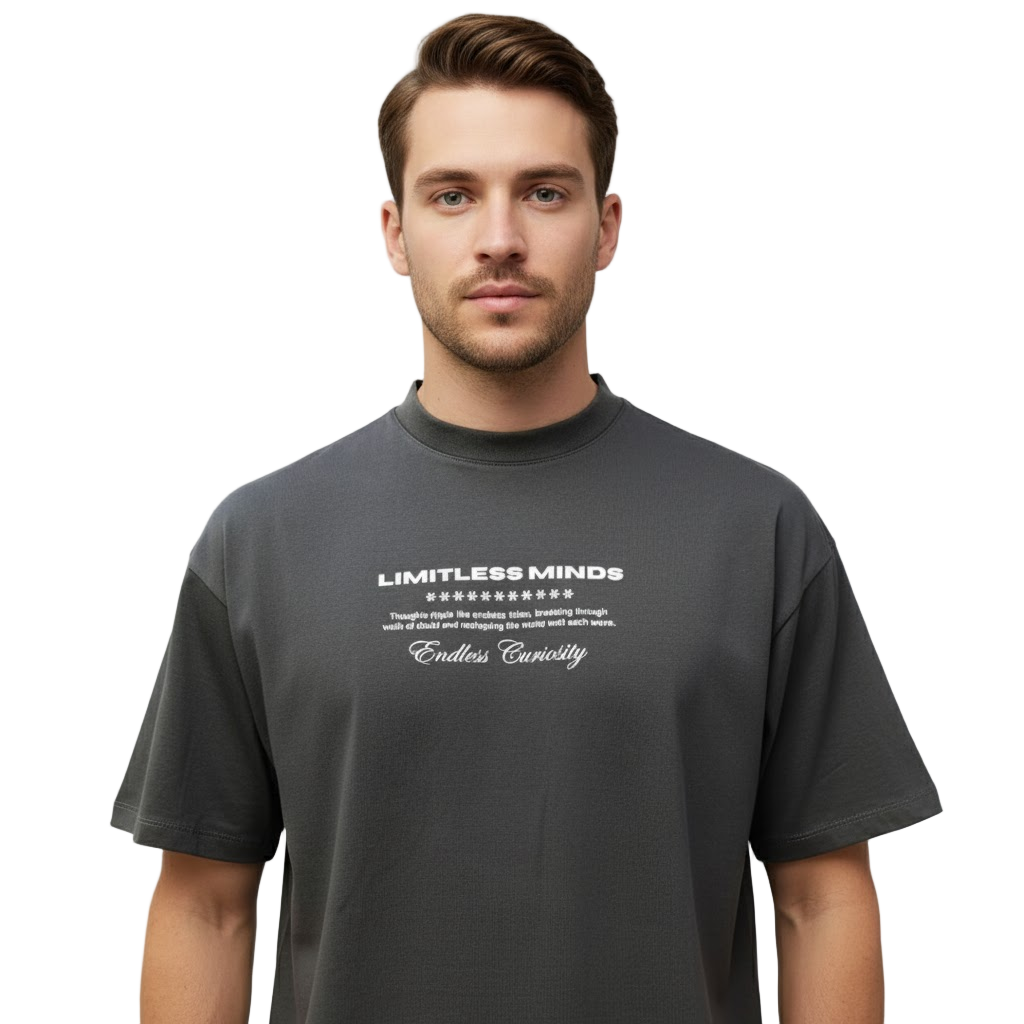 CAMISETA OVERSIZE HOOKS NEGRA LIMITLESS