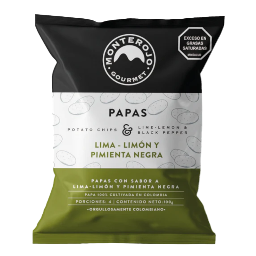 PAPAS LIMA LIMON Y PIMIENTA NEGRA 100GR