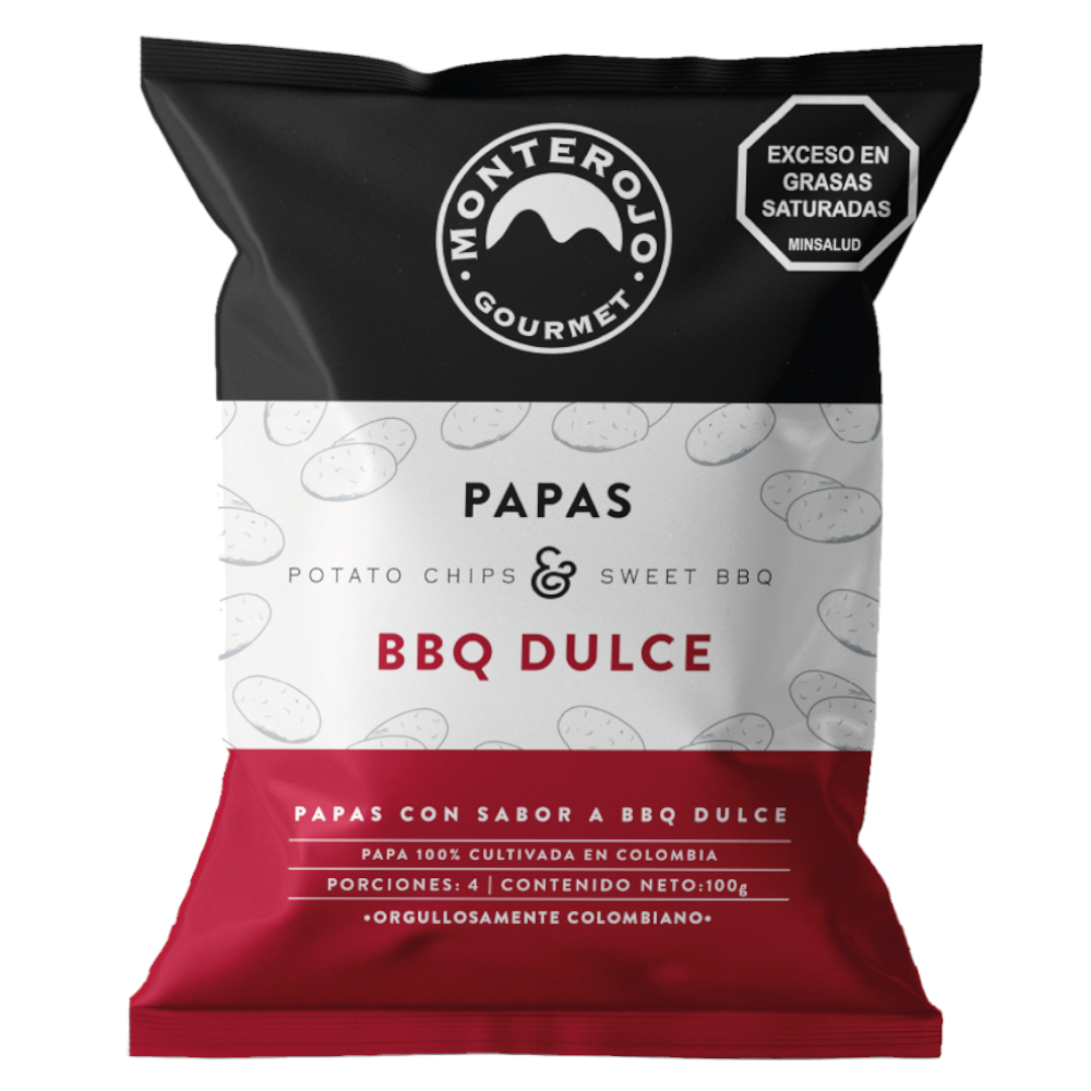 PAPAS BBQ DULCE MONTEROJO 100GR