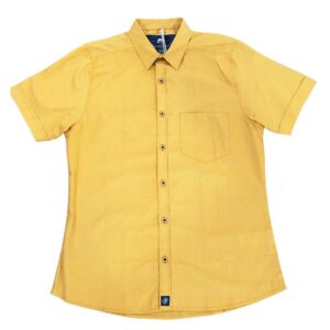 Camisa Manga Corta Mostaza