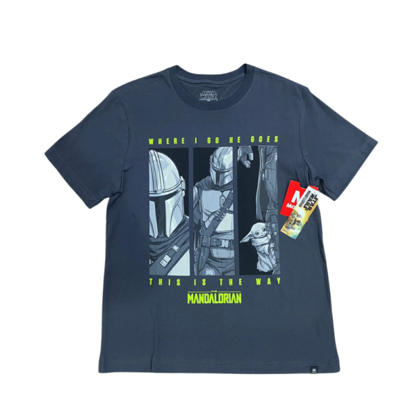 Camiseta The Mandalorian Gris Grafito