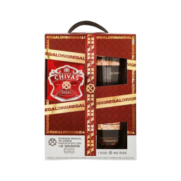Whisky Chivas Regal 12 años 700 ml + 2 Vasos